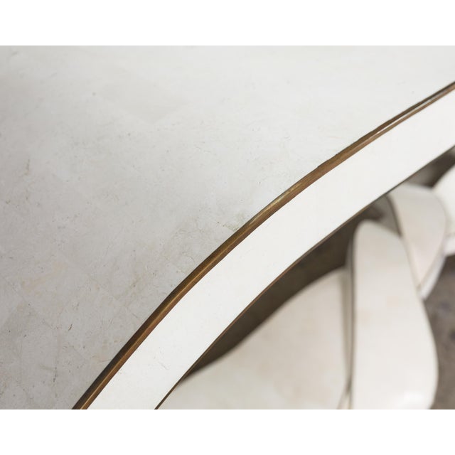 Maitland Smith Tesselated Stone Bronze Ribbon Console Table For Sale - Image 13 of 18