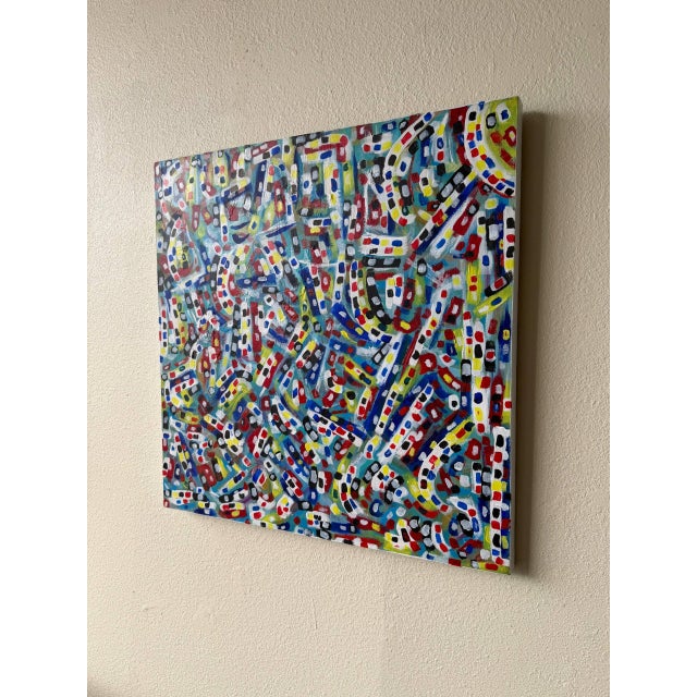 Original Abstract Acrylic Painting by Gavin Mc Groggan, 30” × 30” Contemporary Canvas Art For Sale In Los Angeles - Image 6 of 10