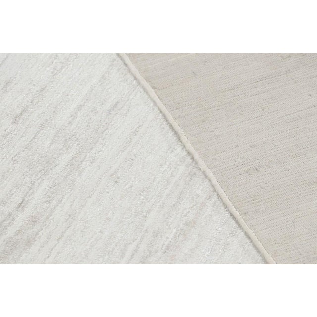 Cream Rug & Kilim’s Oversized Textural Rug in Solid White, Beige and Cream Striae For Sale - Image 8 of 8