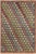 Modern Balochi Blue/Red Wool Rug - 4'2''x6'1'' For Sale - Image 11 of 11