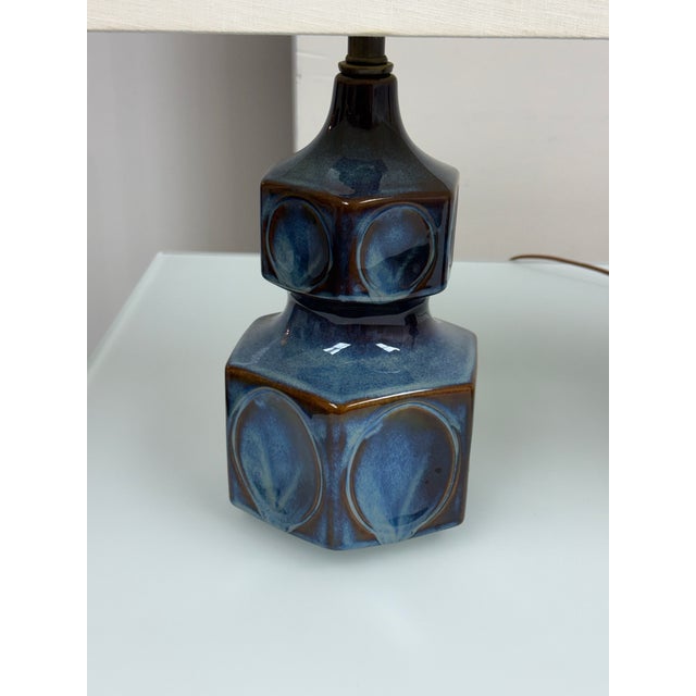 Einar Johansen for Søholm Vintage Ceramic Table Lamps, Pair For Sale In San Francisco - Image 6 of 12