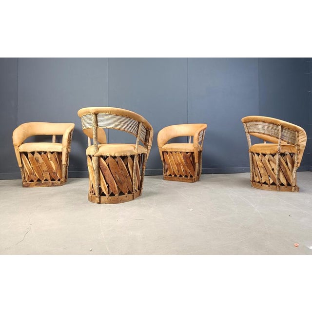 Vintage Mexican Art Populaire Dining Chairs, 1970s, Set of 4 For Sale - Image 9 of 13