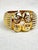 Classical Roman Vintage Greek Revival Ionic Column Gold-Tone Clamper Cuff Bracelet For Sale - Image 3 of 7