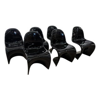 Set of Six “S” Chairs by Verner Panton for Herman Miller, 1970s For Sale