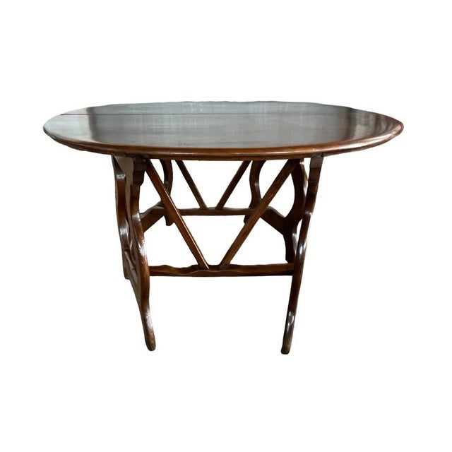 Wood Italian Demi Lune Console Tables in Walnut, Set of 2 For Sale - Image 7 of 18