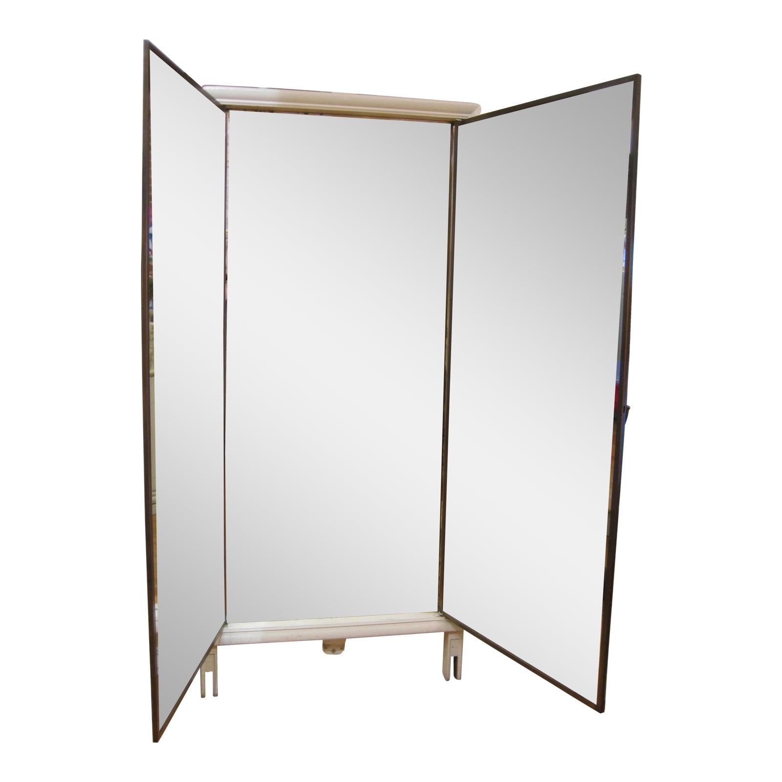 Vintage Triptych Folding Wall Mirror Chairish