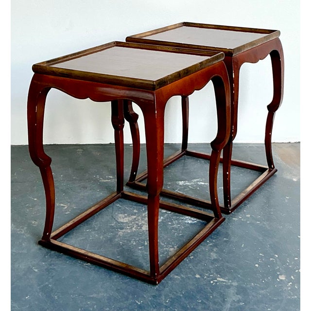 Vintage Asian Lacquered Side Tables - A Pair For Sale - Image 12 of 12
