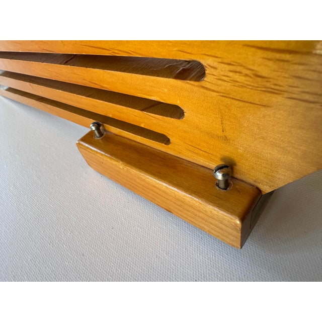 An uncommon Slak-Rak wall organizer retaining its original Samuel Applestone Co., Seattle label. The elongated horizontal...