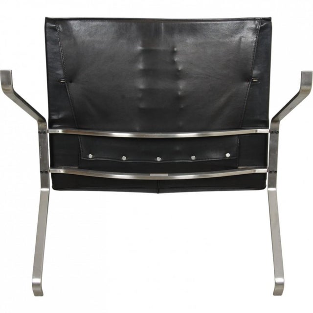 Black PK-22 Chair in Black Grace Leather by Poul Kjærholm For Sale - Image 8 of 16