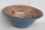 Large Ceramic Centerpiece Bowl Wide Flared Rim and Speckled Blue Red Glaze 5000b For Sale - Image 4 of 17