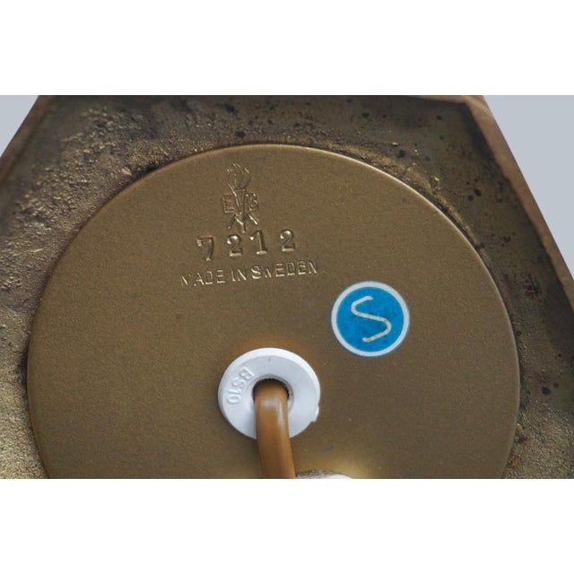 Metal Mid-Century Swedish Table Lamp by Einar Bäckström, 1960s For Sale - Image 7 of 8