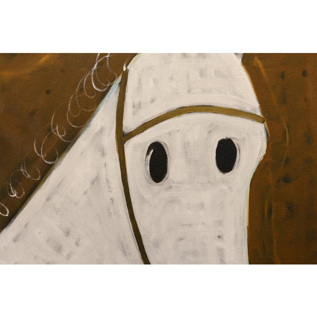 Large Contemporary Equestrian Portrait. Horse Oil Painting For Sale - Image 12 of 13