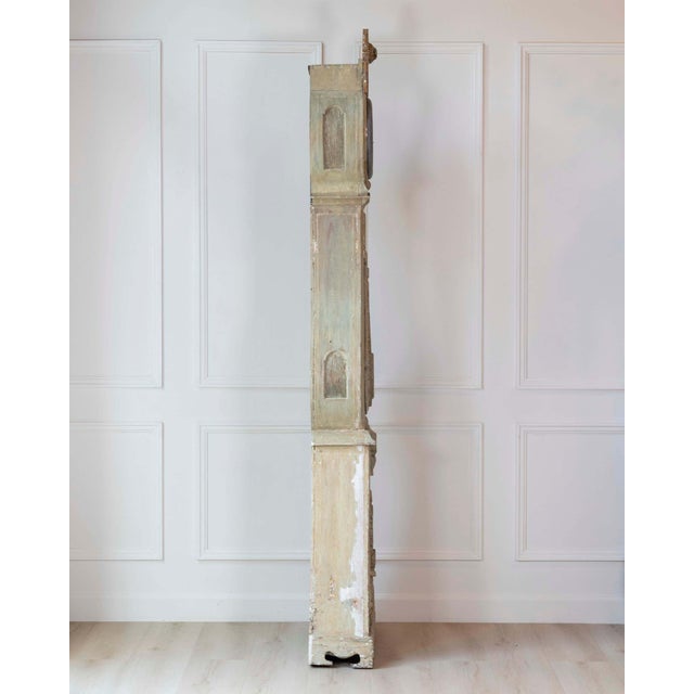 Antique Gustavian Longcase Clock, Hand-Carved Pine, Sweden, 1820 For Sale - Image 17 of 17