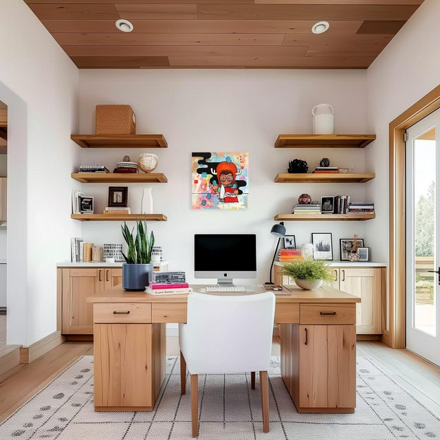 Red The One With the Chippy - Colorful Whimsical Mixed Media Figurative Original Artwork by Melanie Tiongson For Sale - Image 8 of 9