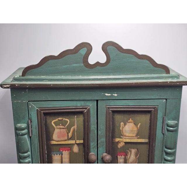 Folk Wooden Kitchen Cabinet, 1960s For Sale - Image 4 of 10