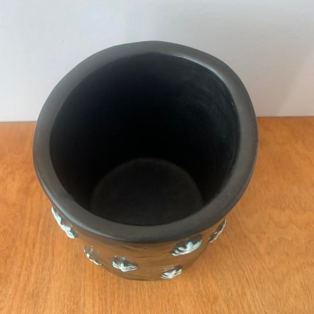 Mid-Century Signed Black Ceramic Box, 1960s For Sale - Image 10 of 18