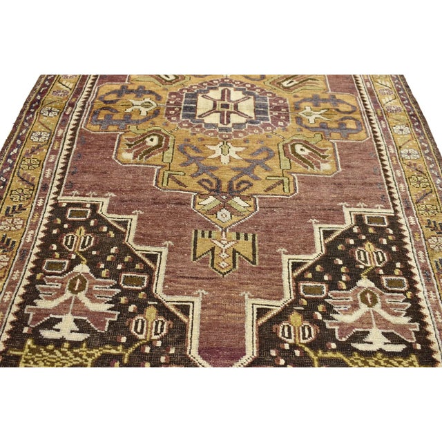 Mid 20th Century Vintage Turkish Oushak Rug, 04'00 X 06'08 For Sale - Image 5 of 11