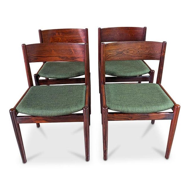 1950s set of 4 Attributed to Kurt Ostervig Rosewood Dining Chairs by Sibast - 102543 For Sale In New York - Image 6 of 8