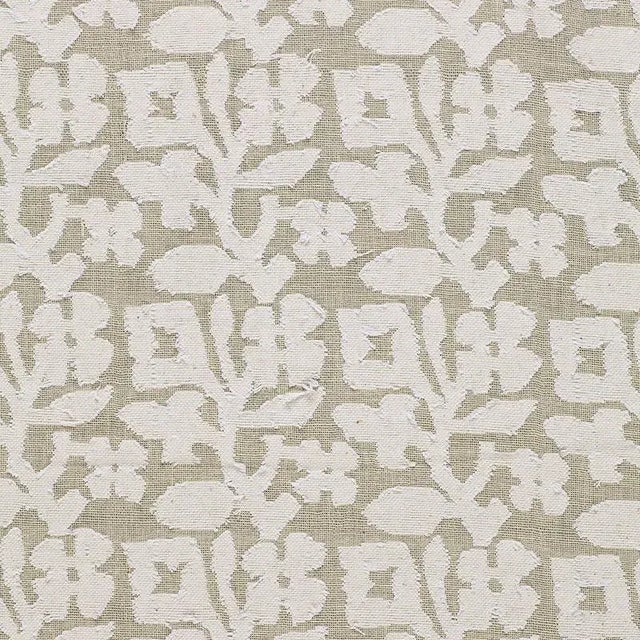 Contemporary Sample - Schumacher Vine Cutwork Casement Fabric in Natural For Sale - Image 3 of 3