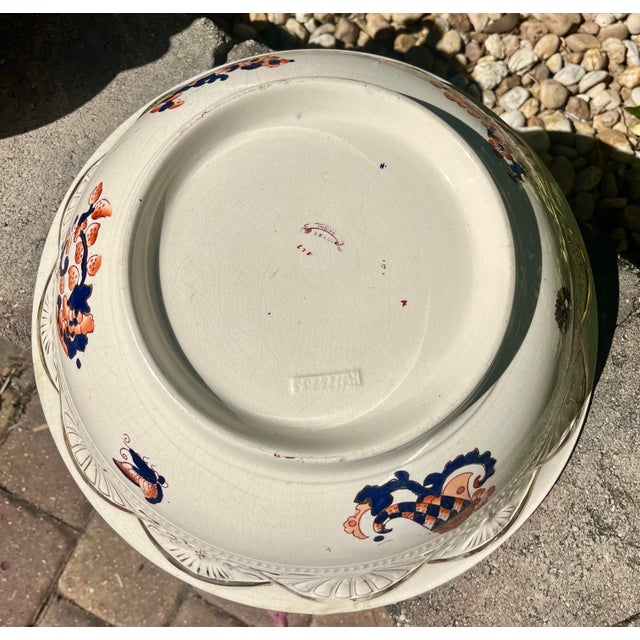 Antique S F & Co Indian Pattern Pitcher/Wash Basin Set For Sale - Image 10 of 12