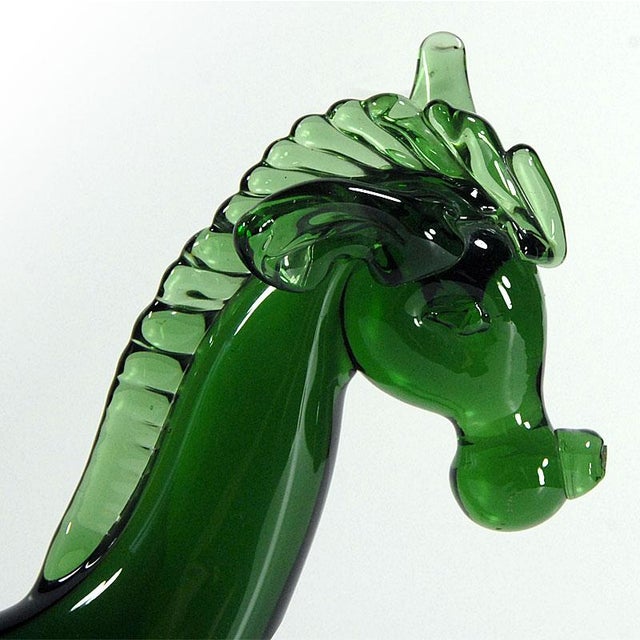 Vintage Green Murano Horse, 1960s, in Very Good conditions. Designed 1960 to 1969