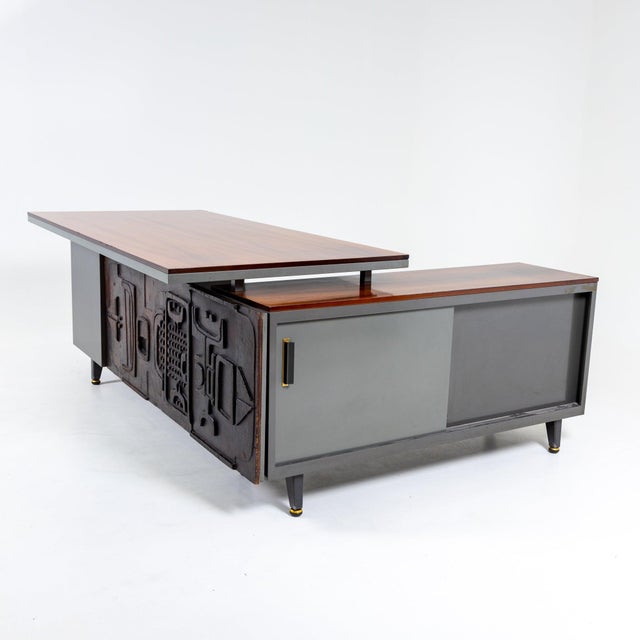 1960s Nerone e Patuzzi Desk, Gruppo NP2, Italy Mid-20th century. For Sale - Image 5 of 14