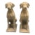 Pair of Vintage English Style Cast Stone Hunting Dog Statues For Sale