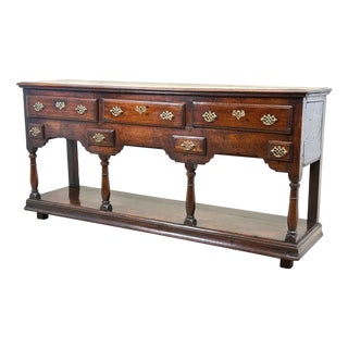 Small Georgian Oak Dresser Base, 1750s For Sale