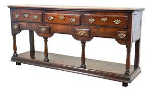 Small Georgian Oak Dresser Base, 1750s