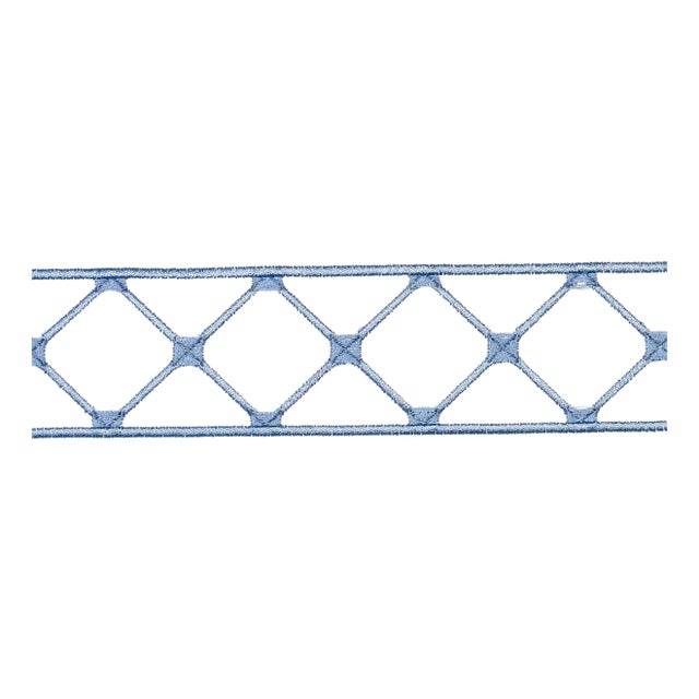 SAMPLE - Schumacher X Paloma Contreras Parisian Bamboo Trim In Porcelain For Sale