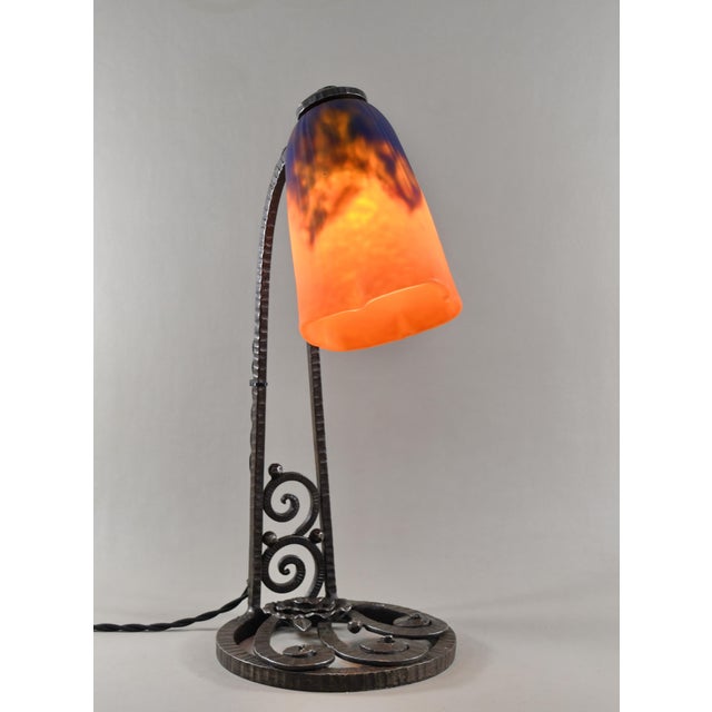 French Art Deco Lamp by Daum 1920s France For Sale - Image 6 of 11