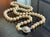 Vintage Mid Century Glass Faux Pearl Necklace With Filigree Box Clasp For Sale In New York - Image 6 of 12
