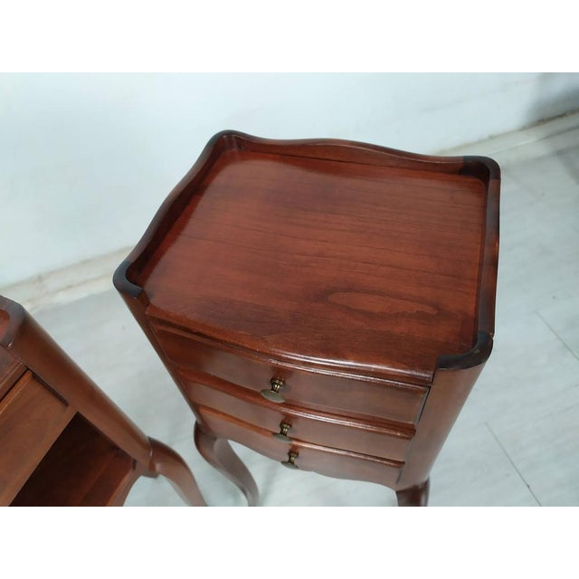 Louis XV Nightstands, 1950s, Set of 2 For Sale - Image 10 of 14