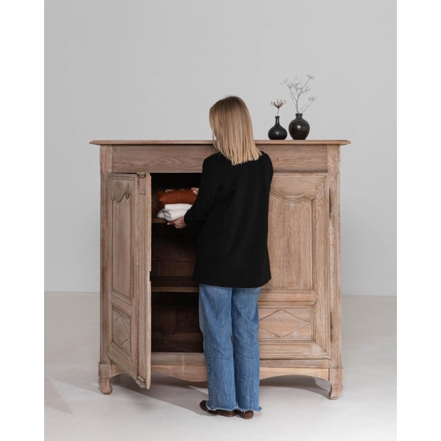 1850s French Louis XV Style Oak Armoire For Sale - Image 4 of 18