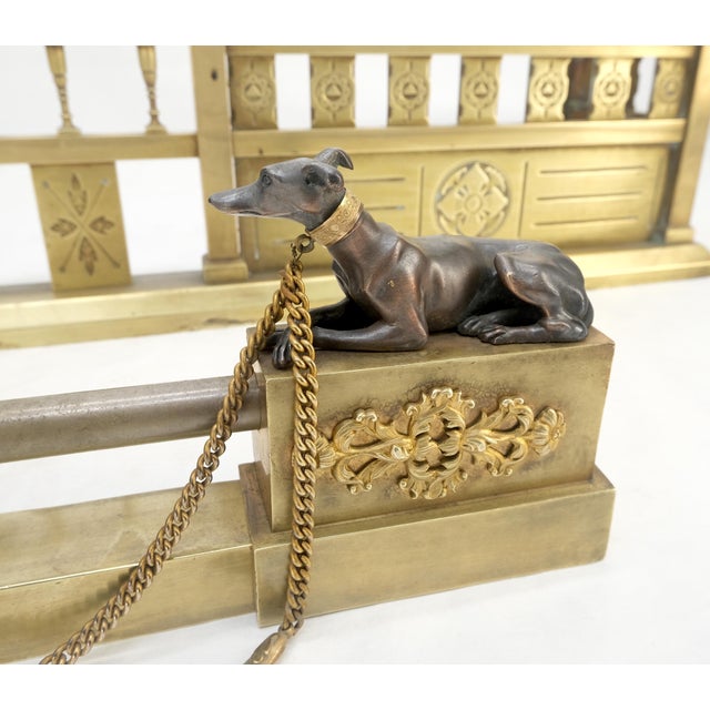 Early 20th Century Large Antique Ornate Solid Brass Fireplace Fender Towel Rack c1900s Stunning For Sale - Image 5 of 15