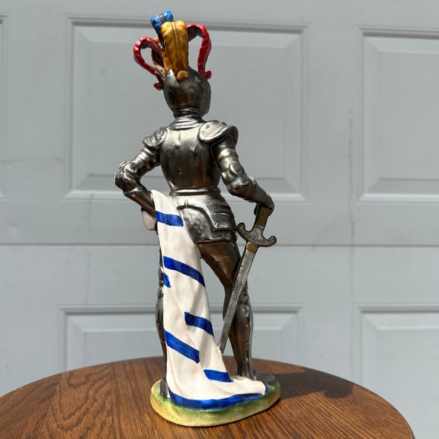 Gothic Medieval Knight in Shining Armor Porcelain Statue For Sale - Image 3 of 8