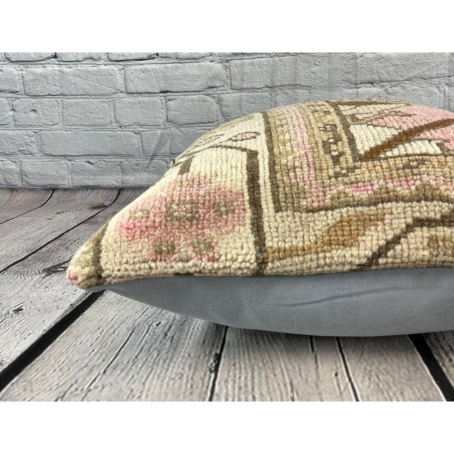 20 x 20 Rug Pillow Dreamy Cascade Turkish Pillow Cushion Cover For Sale - Image 4 of 4