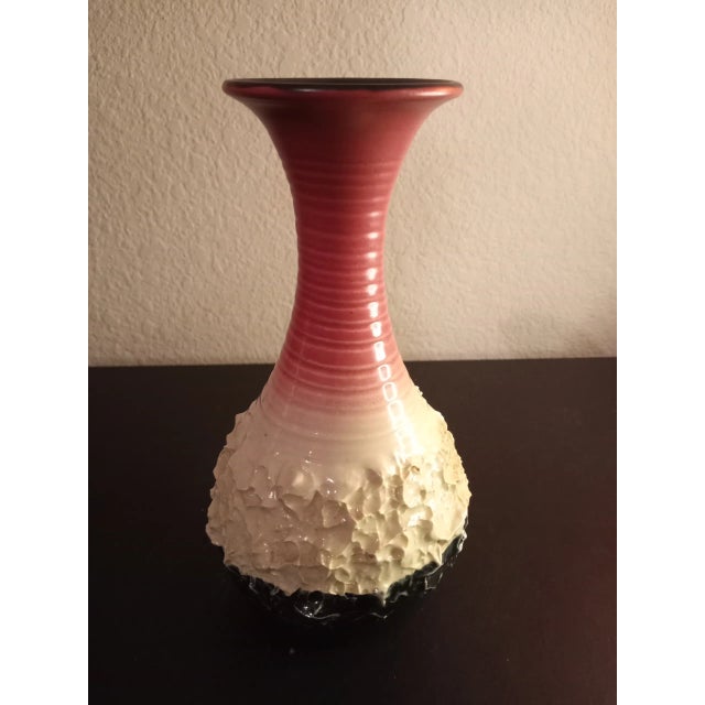 Contemporary Signed Dryden Arkansas Pottery Textured Glazed Vase For Sale - Image 3 of 8