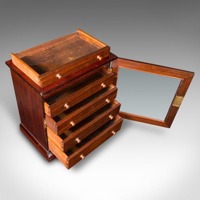 Antique 5 Drawer Specimen Collector Cabinet, English, Display Storage, Victorian For Sale - Image 9 of 10