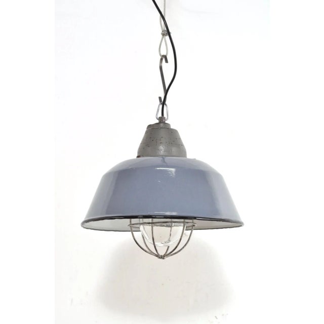 1950s Vintage Enamel Pendant Lamp, 1950s For Sale - Image 5 of 10
