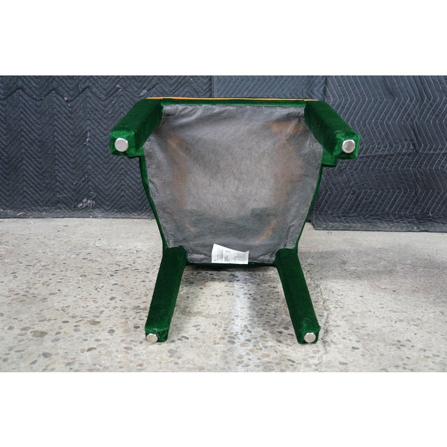 8 Mid 20th Century Hollywood Regency Green Velvet Parsons Style Dining Chairs After Milo Baughman For Sale - Image 18 of 18