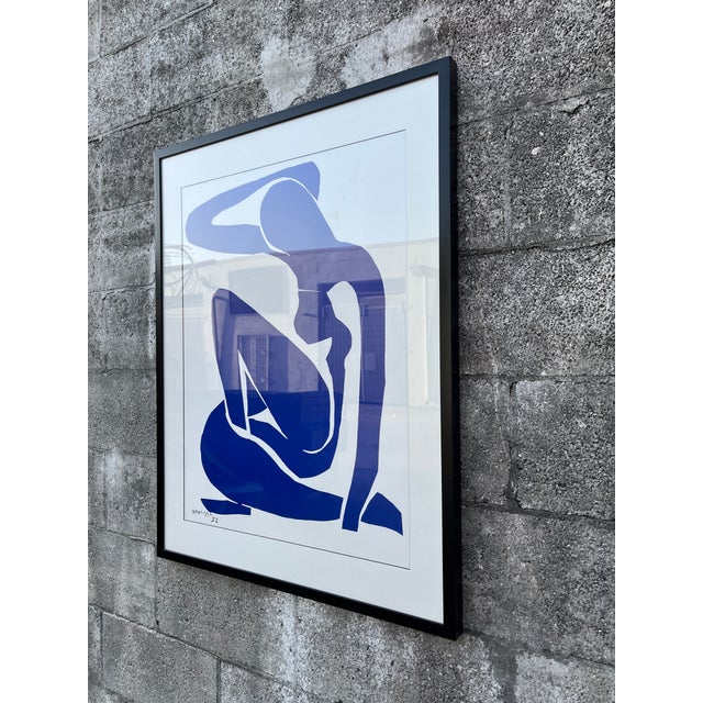 Paper Large Vintage Henry Matisse "Blue Nude Iii" Framed Reproduction. Circa 1980s. For Sale - Image 7 of 16