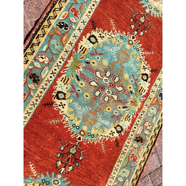 Mid-Century Modern Vintage Turkish Oushak Runner Rug - 37" X 140" For Sale - Image 3 of 11