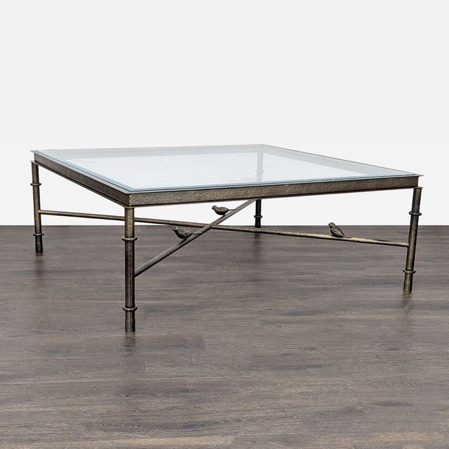 Custom Bronze Coffee Table For Sale - Image 4 of 7