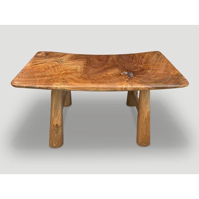 Mid-Century Modern Andrianna Shamaris Mid-Century Couture Wabi Sabi Bench For Sale - Image 3 of 6