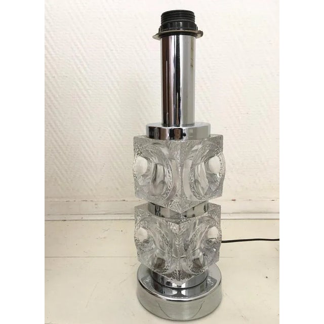 Glass Ice Cube Lamps from Peill & Putzler, Set of 2 For Sale - Image 4 of 9