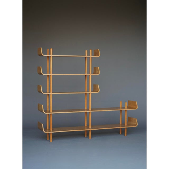 Large Shelving Unit in Birchwood by Willem Lutjens for Gouda Den Boer,1950s For Sale - Image 4 of 14
