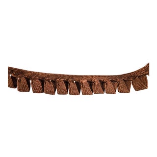 Pleated Looped Braid Brown Trim Passimenterie 17 Yds For Sale