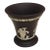 Vintage MCM Wedgwood Black Jasperware Trumpet Vase For Sale