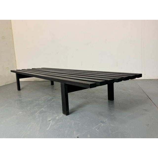Mid-Century Modern Black Slat Bench by Martin Visser for T Spectrum, 1960s For Sale - Image 10 of 18